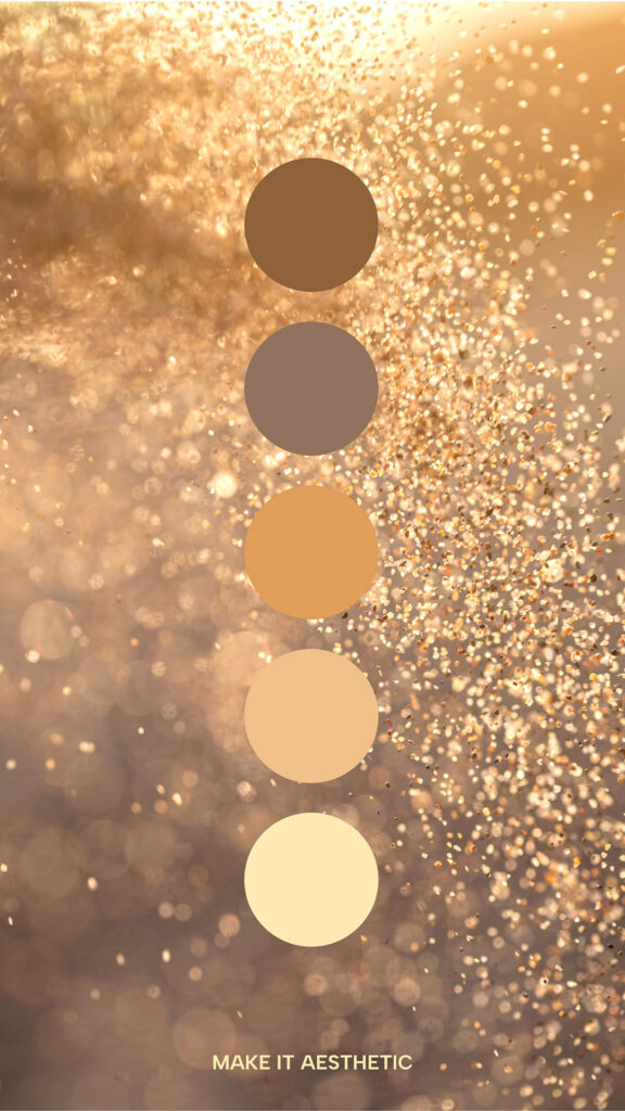 Sparkling gold dust. Aesthetic Christmas colors. Gold, beige, and brown tones.